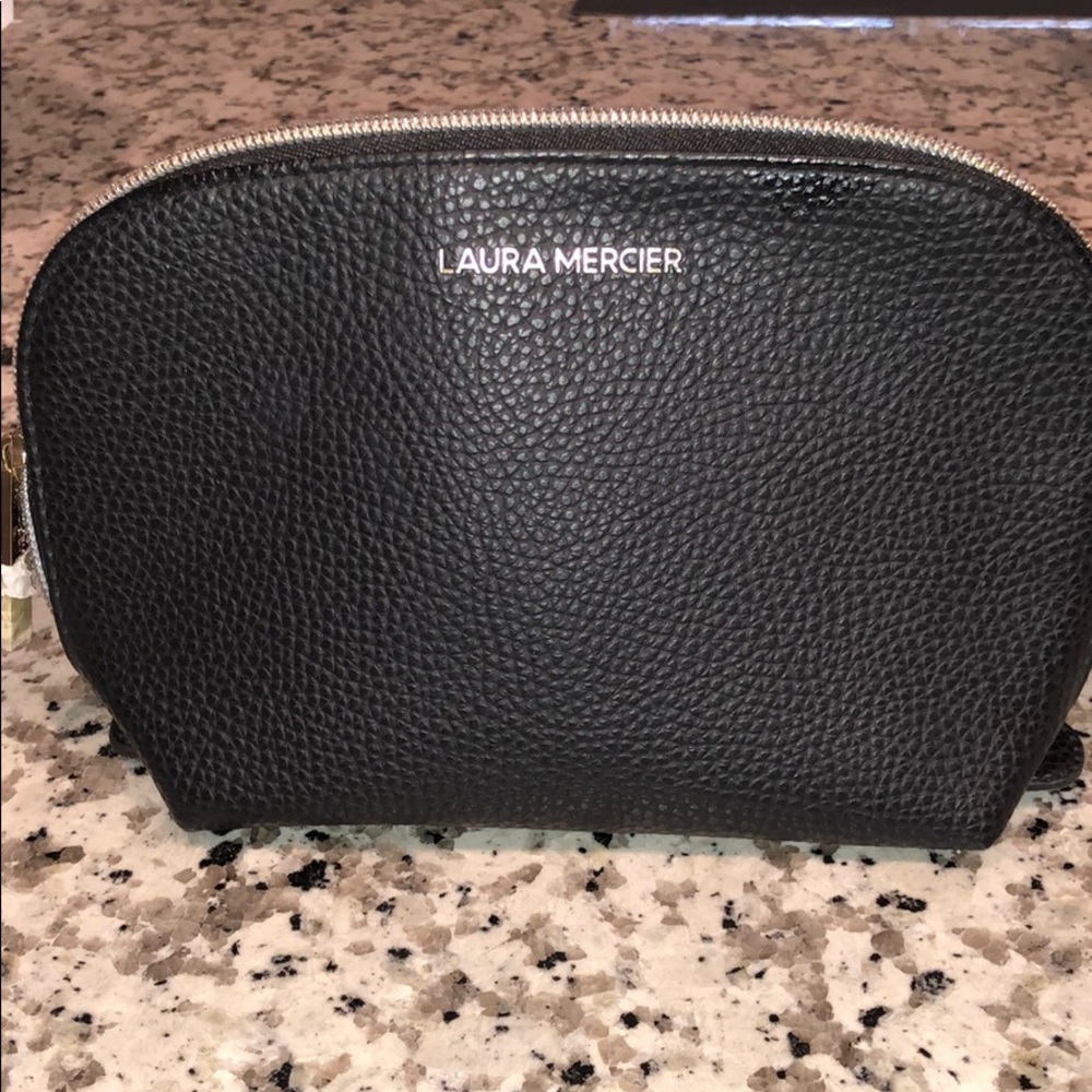 NWOT Laura Mercier Black Makeup Pouch/Bag